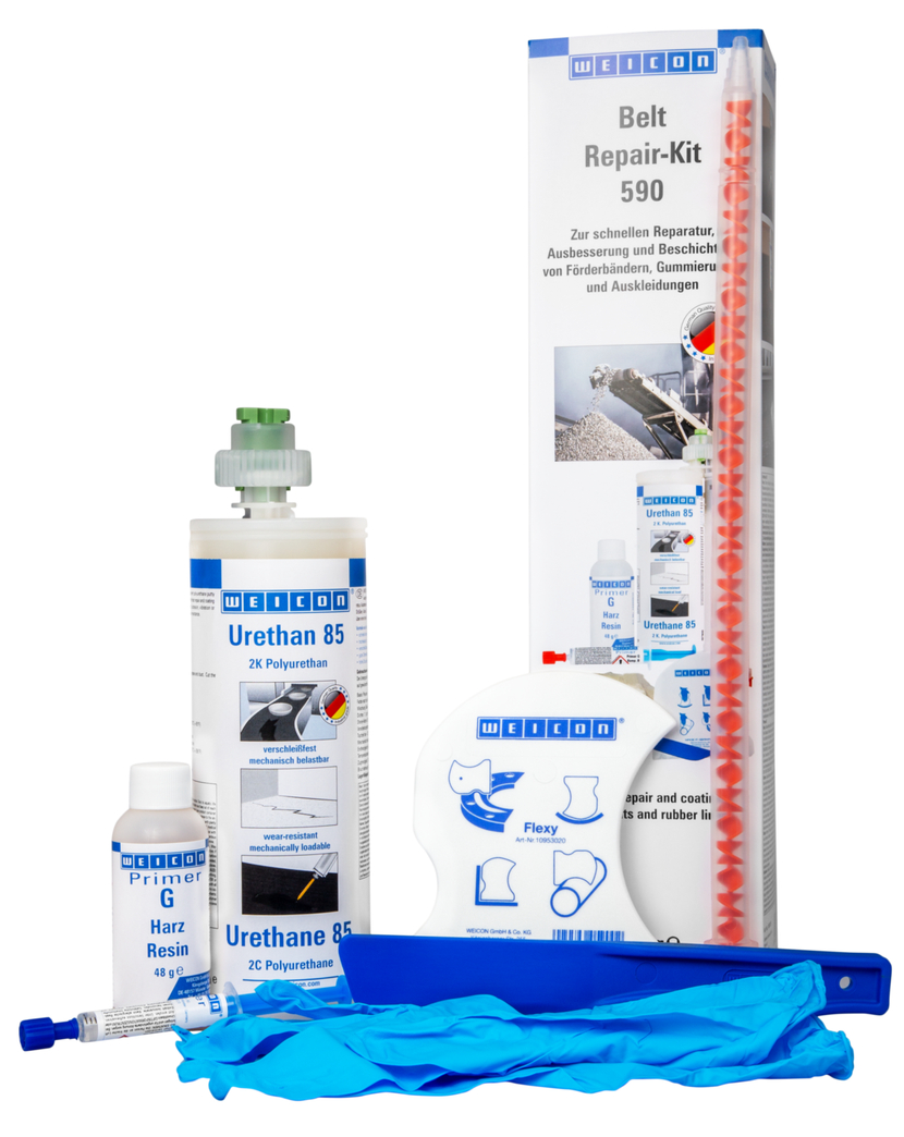 Belt Repair-Kit | polyurea repair and coating compound for rubber surfaces, work pack