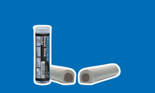 Repair putty on a blue background