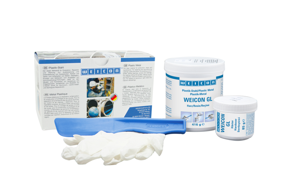 WEICON GL | mineral-filled epoxy resin system for wear protection coating, fast curing WEICON GL | mineral-filled epoxy resin system for wear protection coating, fast curing