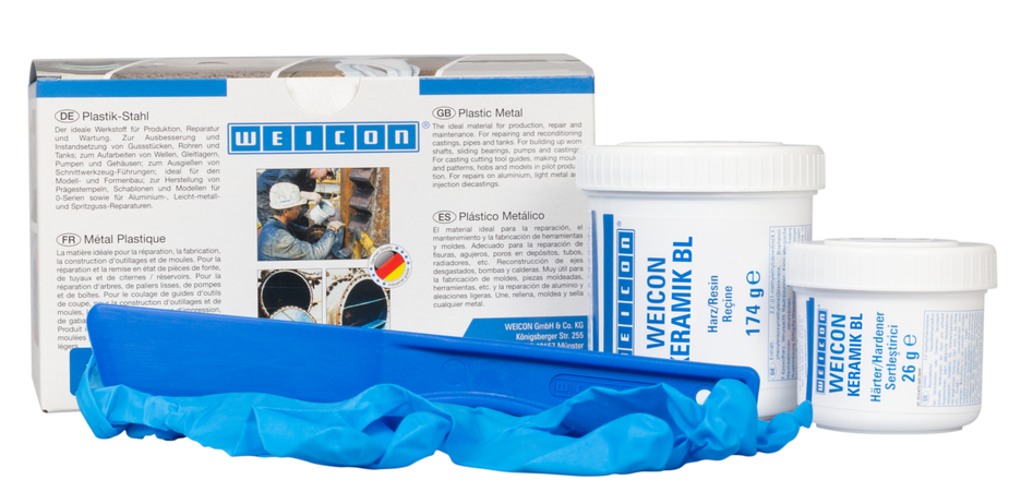 WEICON Ceramic BL | mineral-filled epoxy resin system for extreme wear protection and high abrasion resistance WEICON Ceramic BL | mineral-filled epoxy resin system for extreme wear protection and high abrasion resistance