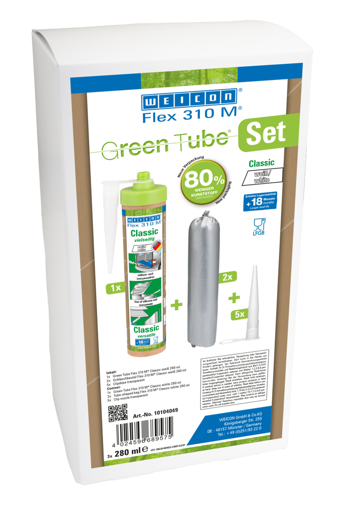 Flex 310 M® Classic MS-Polymer | elastic adhesive based on MS-Polymer in Presspack packaging for fatigue-free working