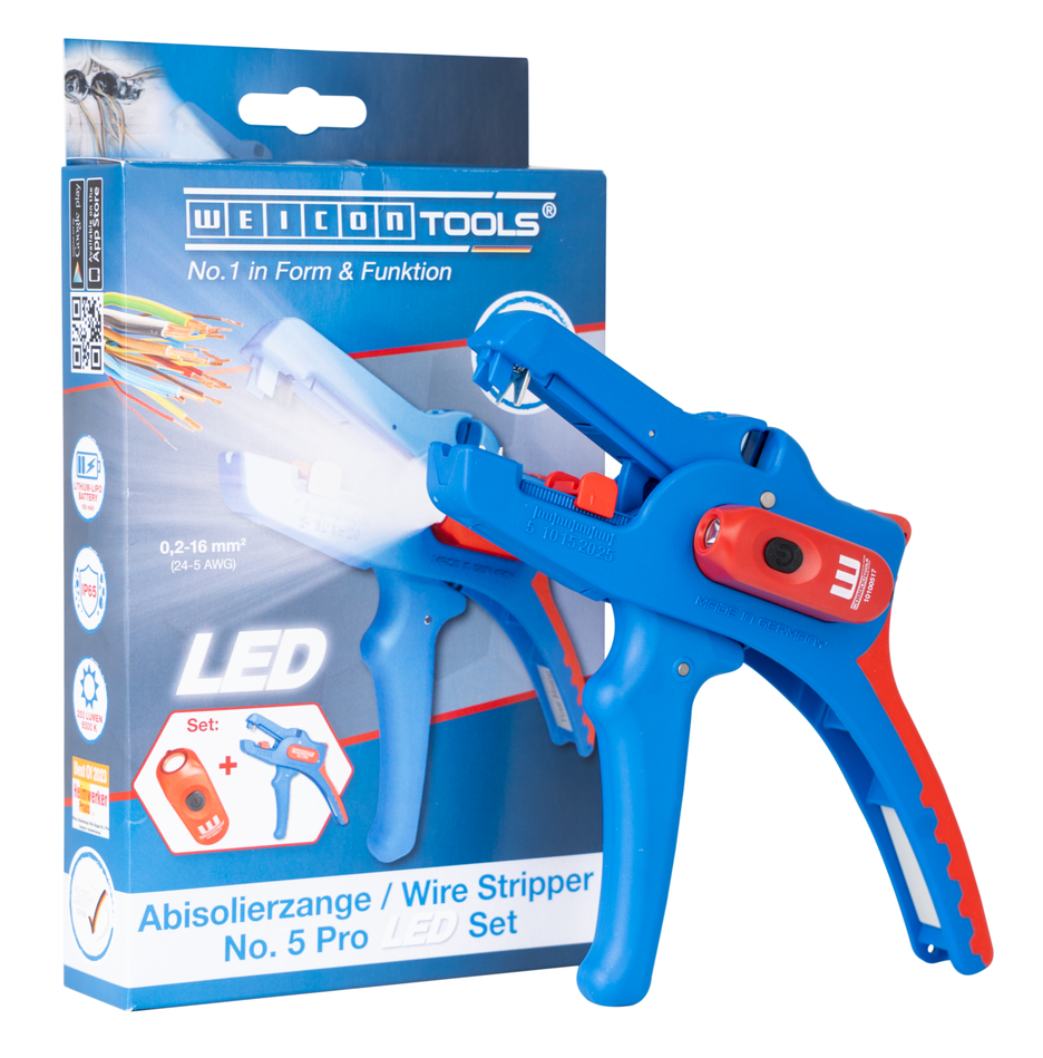 Wire Stripper No. 5 Pro LED Set
 | 2-piece set incl. wire stripper and LED Work Light