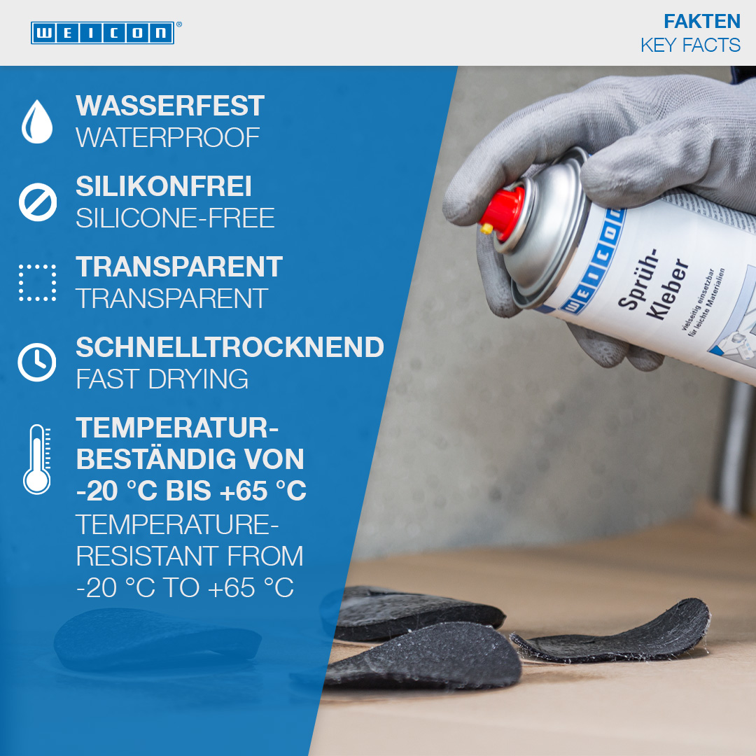 Adhesive Spray | sprayable contact adhesive, ideal for cardboard and paper