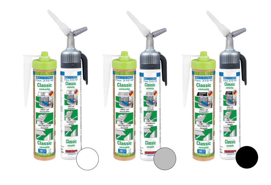 Flex 310 M® Classic MS-Polymer | elastic adhesive based on MS-Polymer in Presspack packaging for fatigue-free working