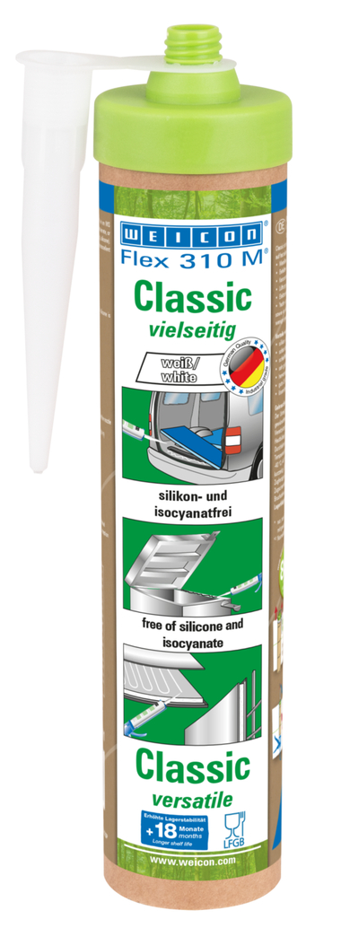 Flex 310 M® Classic MS-Polymer | elastic adhesive based on MS-Polymer in Presspack packaging for fatigue-free working