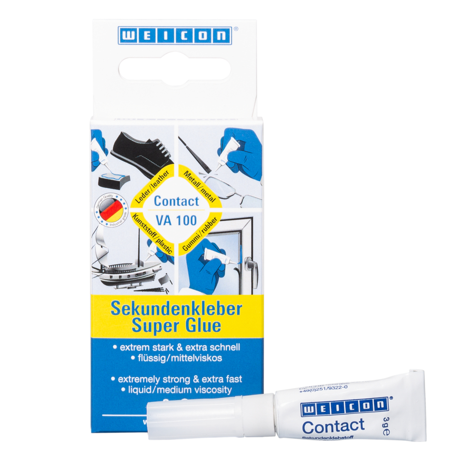 WEICON Contact VA 100 Cyanoacrylate Adhesive | instant adhesive for metal, plastic and rubber WEICON Contact VA 100 Cyanoacrylate Adhesive | instant adhesive for metal, plastic and rubber