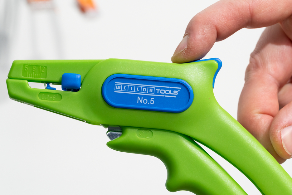 Wire Stripper No. 5 Green Line | Stripping tools made from up to 97% renewable raw materials I for all common stranded and solid conductors, working range 0,2 - 6,0 mm²