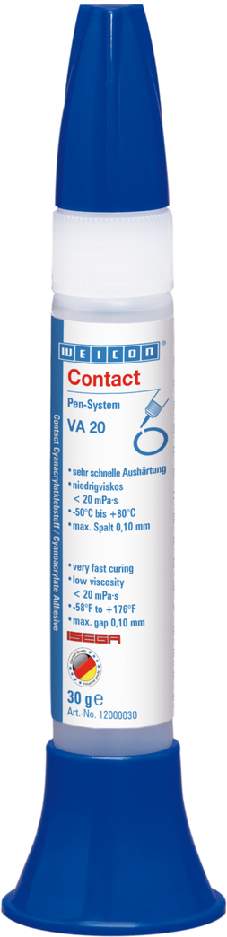 Contact VA 20 Cyanoacrylate Adhesive | instant adhesive for the food sector as well as plastic and rubber Contact VA 20 Cyanoacrylate Adhesive | instant adhesive for the food sector as well as plastic and rubber