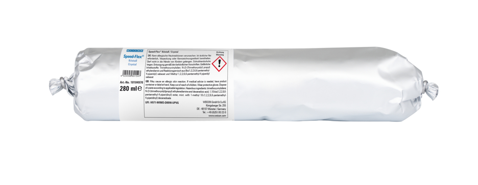 Flex 310 M® Crystal MS-Polymer | elastic adhesive based on MS-Polymer in Presspack packaging for fatigue-free working