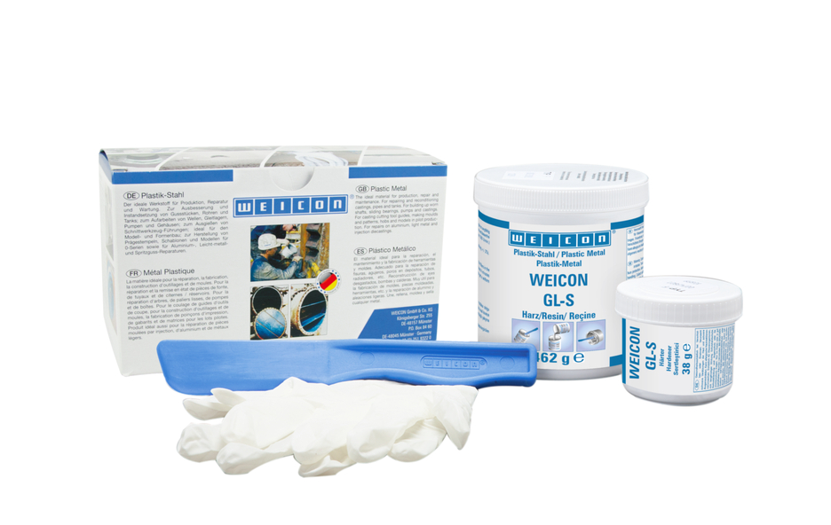 WEICON GL-S | mineral-filled epoxy resin system for wear protection coating, slow curing WEICON GL-S | mineral-filled epoxy resin system for wear protection coating, slow curing