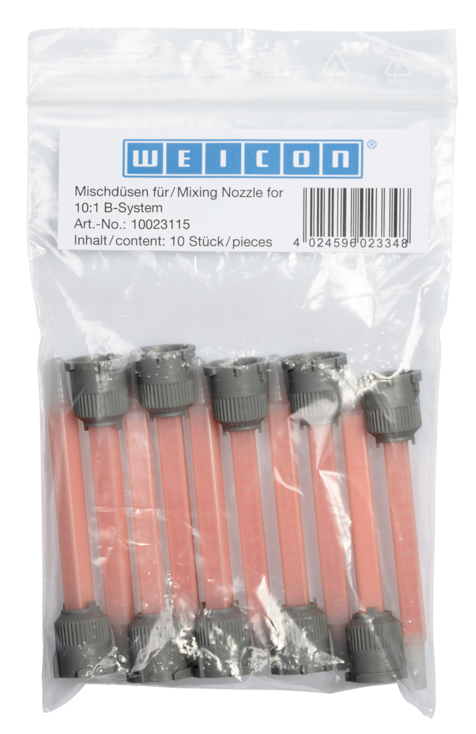Mixing Nozzle 10:1 B | Suitable for PE-PP 45, 45ml, and VA 2407, 50g