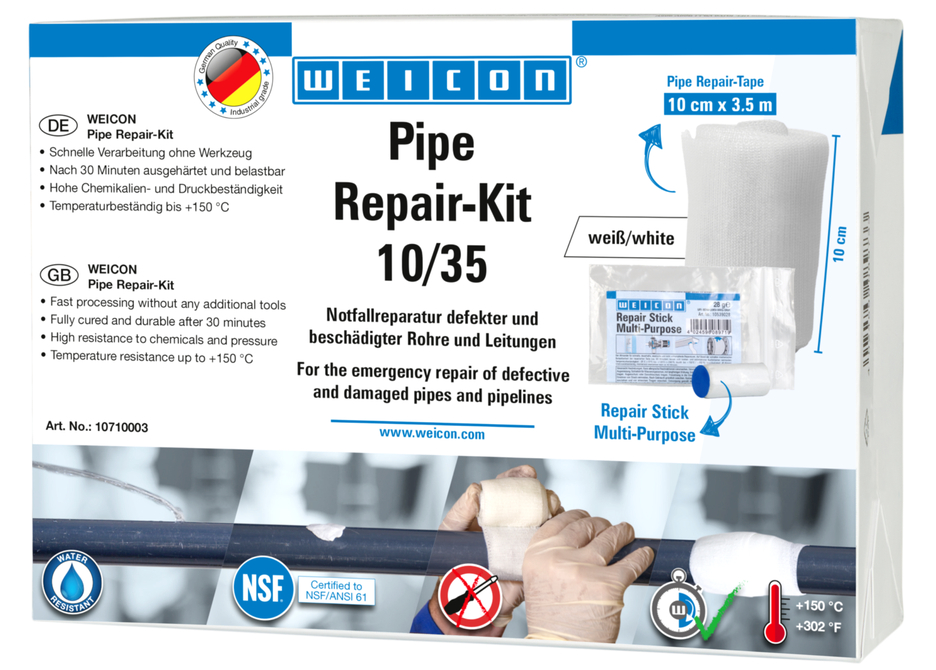 Pipe Repair-Kit | for emergency repairs on damaged pipes and lines, size M