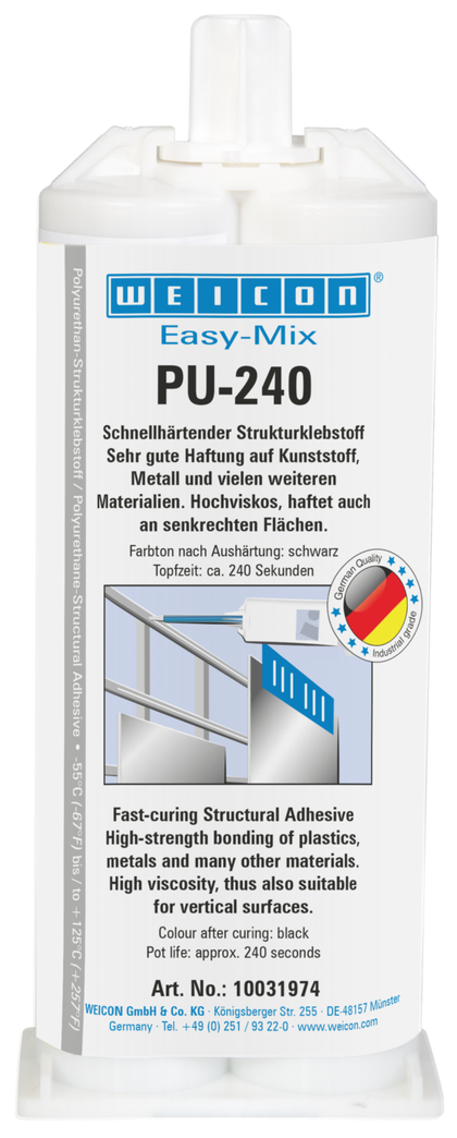 Easy-Mix PU-240 Polyurethane Adhesive | polyurethane adhesive, high strength, pot life approx. 240 seconds Easy-Mix PU-240 Polyurethane Adhesive | polyurethane adhesive, high strength, pot life approx. 240 seconds