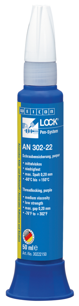 WEICONLOCK® AN 302-22 Threadlocking | low strength, medium viscosity WEICONLOCK® AN 302-22 Threadlocking | low strength, medium viscosity