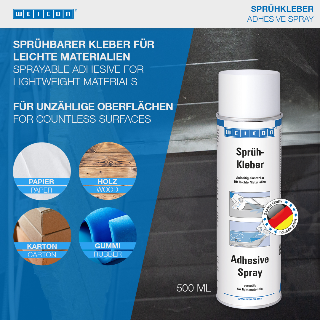 Adhesive Spray | sprayable contact adhesive, ideal for cardboard and paper