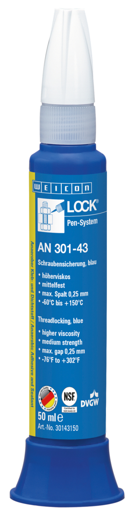 WEICONLOCK® AN 301-43 Threadlocking | medium strength, with drinking water approval WEICONLOCK® AN 301-43 Threadlocking | medium strength, with drinking water approval