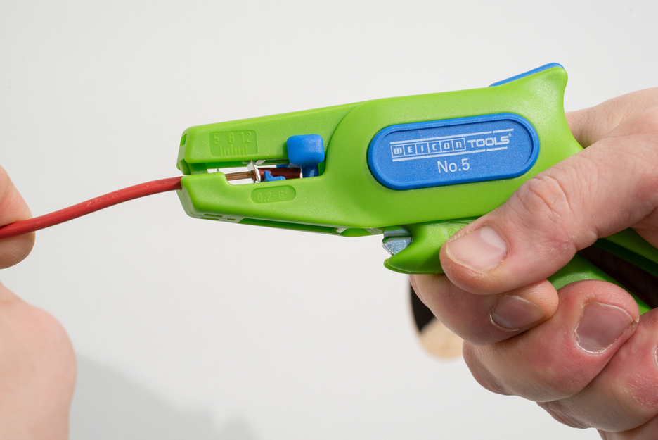 Wire Stripper No. 5 Green Line | Stripping tools made from up to 97% renewable raw materials I for all common stranded and solid conductors, working range 0,2 - 6,0 mm²