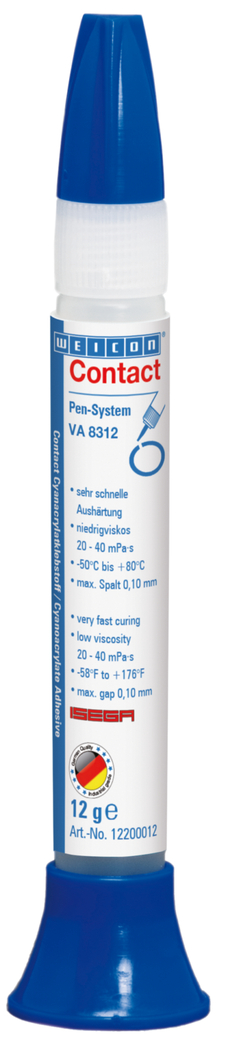 WEICON Contact VA 8312 Cyanoacrylate Adhesive | instant adhesive for the food sector as well as EPDM elastomers and rubber